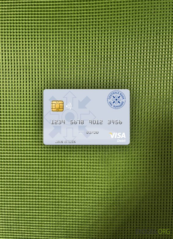 Suriname Centrale Bank van Suriname carte de débit visa photolook ,